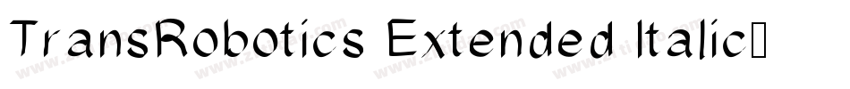 TransRobotics Extended Italic字体转换